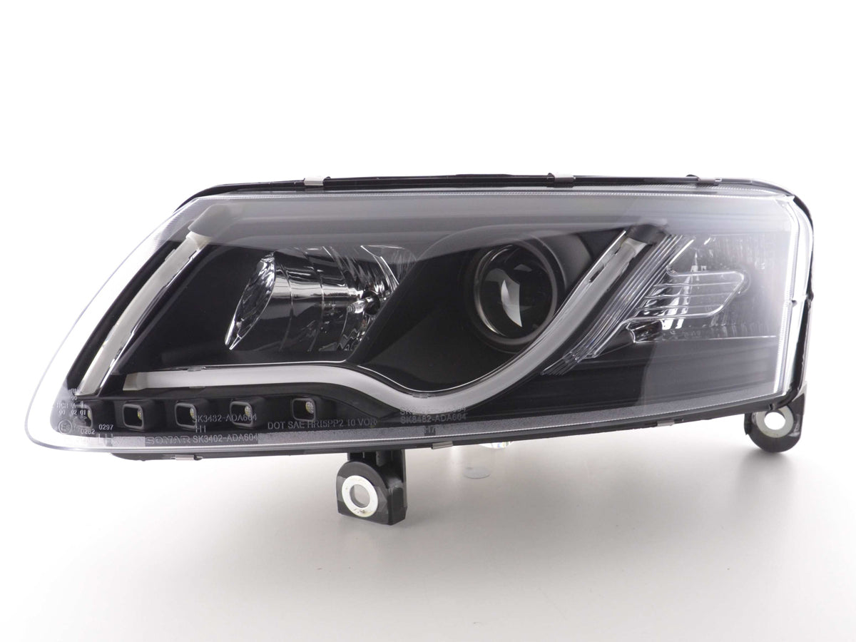 Scheinwerfer Set Daylight LED Tagfahrlicht Audi A6 Typ 4F 04-08 schwarz Scheinwerfer Set Daylight LED Tagfahrlicht Audi A6 Typ 4F 04-08 schwarz